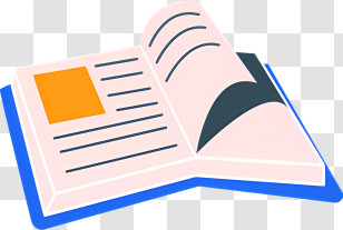 Objects - Open Book With Pages Transparent PNG