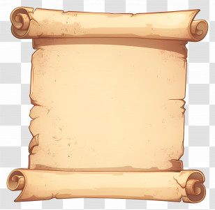 Vintage Paper Roll - Blank Ancient Scroll Parchment Illustration Transparent PNG