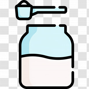 Baby Food - Powder Jar With Scoop For Supplements Transparent PNG