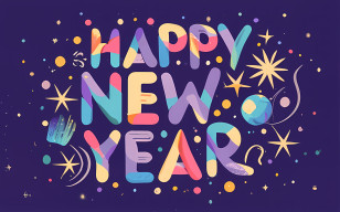Happy New Year - Happy New Year Greeting Card Transparent PNG
