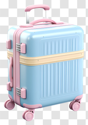 Keywords Image Description - Pastel Suitcase Illustration Transparent PNG