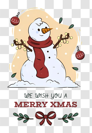 Snowman - Snowman Wishing Merry Christmas Transparent PNG
