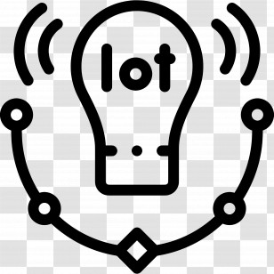 Internet Of Things - IoT Light Bulb Symbol Transparent PNG