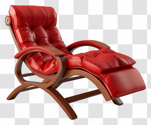 Recliner - Comfortable Red Recliner Chair Transparent PNG