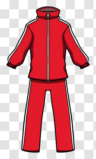 Icon - Red Tracksuit For Sports Transparent PNG