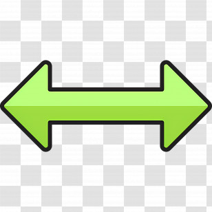 Double Arrow - Green Double-Sided Arrow Icon Transparent PNG