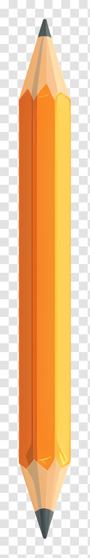 Pencil - Classic Yellow Wooden Pencil For Writing Transparent PNG