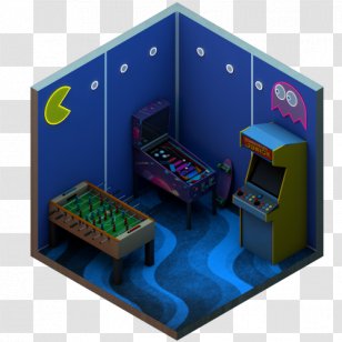 Low Poly Isometric Graphics In Video Games And Pixel Art Digital Cinema 4D - Game - 80s Arcade Transparent PNG