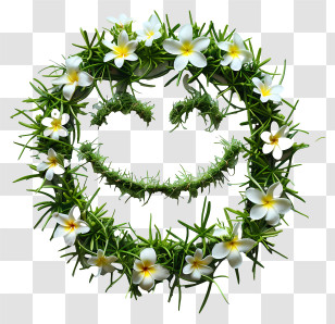 Smiley Face - Flower Happy Face Arrangement With White Flowers Transparent PNG