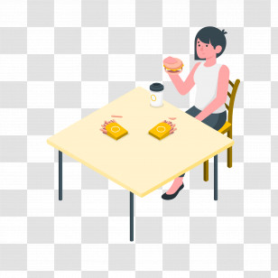 Table Chair Cartoon Entertainment Drawing Transparent PNG