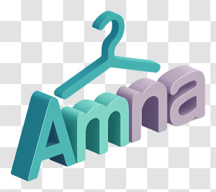 Amna Logo - Amna 3D Name Hanger Logo Transparent PNG