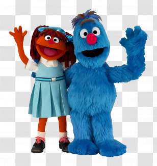 Galli Galli Sim Sim - Blue And Orange Puppets Duo Transparent PNG