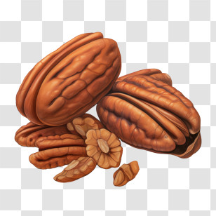 Pecans - Pecans With Shell And Kernel Transparent PNG