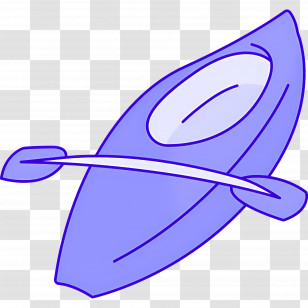 Rafting - Blue Kayak With Paddle Transparent PNG