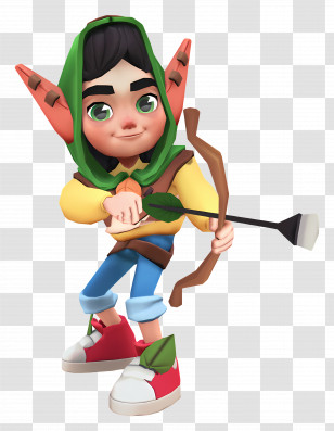 Subway Surfers - Elf Archer With Bow Transparent PNG