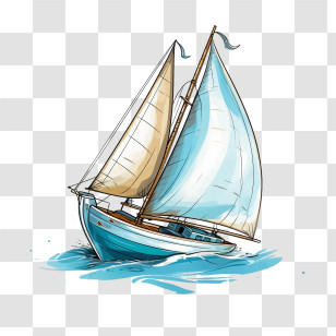 Sailboat
 - Sailing Boat Artwork On Water Transparent PNG
