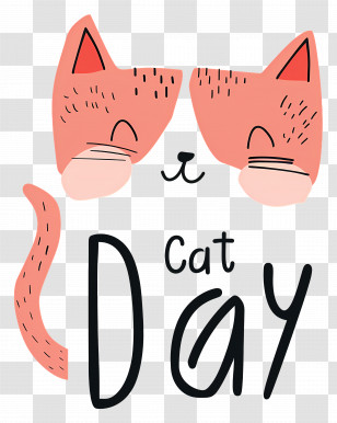 Cat Day - Cat Faces For Cat Day Transparent PNG