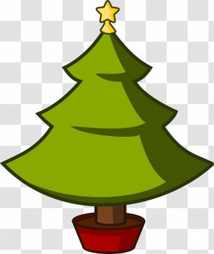Christmas Tree Clip Art - Animation - Vector Cartoon Family Celebrate
