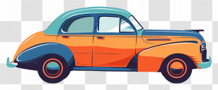 Retro Car Illustration - Retro Classic Car Illustration Transparent PNG