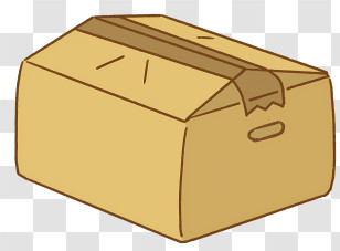 Icon - Cardboard Box Illustration Showing Sealed Packaging Transparent PNG