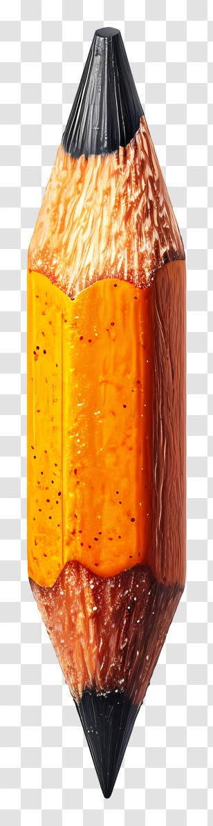 Pencil - Sharpened Wooden Pencil In Artistic Design Transparent PNG
