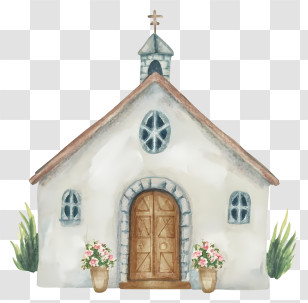 Cartoon - Small Cute Doodle House Transparent PNG
