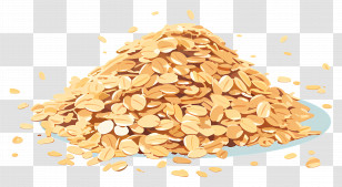 Pile Of Oatmeal - Pile Of Golden Oats Transparent PNG