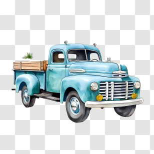 Vintage Truck - Blue Vintage Truck Transparent PNG