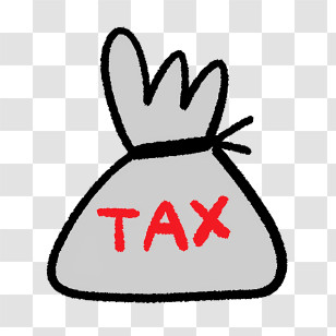 Cartoon - Simple Tax Bag Doodle Transparent PNG