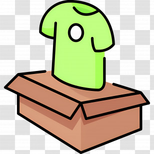 Clothes Box - Green T-shirt In A Box Transparent PNG