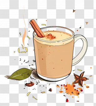 Masala Chai - Cup Of Chai With Spices Transparent PNG