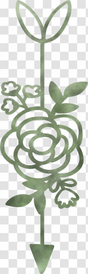 Boho Arrow Flower Arrow Transparent PNG