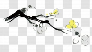 Plum Blossom - For Loop - Ink Transparent PNG