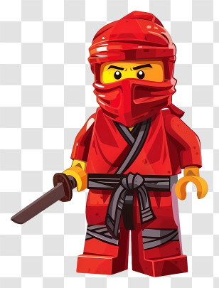 Ninjago - Red Ninja LEGO Character Art Transparent PNG
