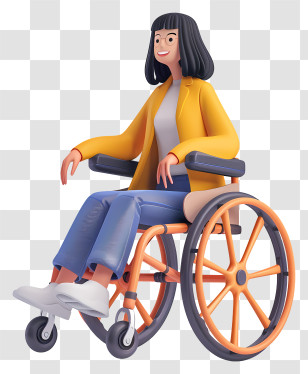 Girl In Wheelchair - Woman In A Wheelchair Transparent PNG