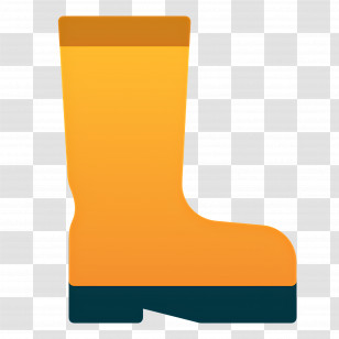 Rain Boot - Yellow Rubber Boot Illustration Transparent PNG