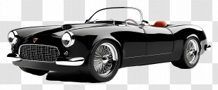 Black Convertible Car - Black Sports Car Convertible Transparent PNG