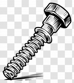 Screw - Illustration Of A Screw Transparent PNG