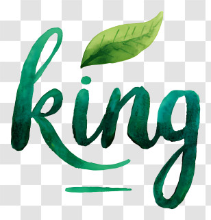 King Logo - Green King Watercolor Logo Transparent PNG