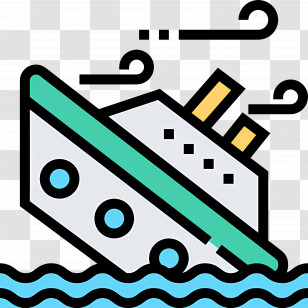 Ship Accident - Sinking Ship In The Ocean Transparent PNG