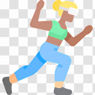 Zumba - Running Person With VR Headset Transparent PNG
