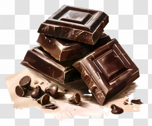 Dark Chocolate Bars - Dark Chocolate Bars With Chips Transparent PNG