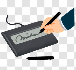 Icon - Electronic Signature Pad With Pen Transparent PNG