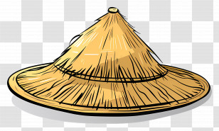 Straw Hat - Illustration Of A Straw Hat Transparent PNG