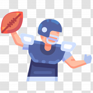 American Football Player - Football Player Throwing Ball Transparent PNG