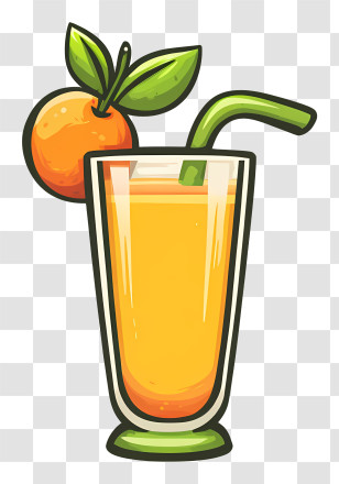 Juice Icon - Orange Juice Cartoon Illustration Transparent PNG