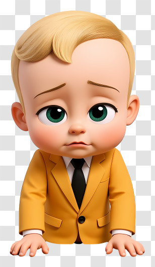 Boss Baby - Pouting Boss Baby Portrait Transparent PNG