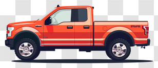 Pickup Truck - Red Pickup Truck Illustration Transparent PNG