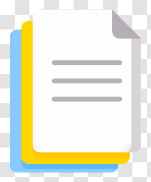 Paper Document - Stacked Colorful Papers For Office Or School Use Transparent PNG