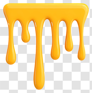 Honey Dripping - Yellow Dripping Paint Transparent PNG